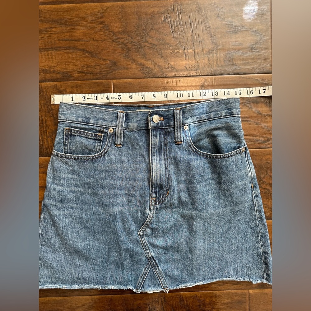 Madewell Rigid Denim A-Line Skirt - Picture 9 of 10